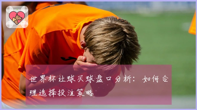 世界杯让球买球盘口分析：如何合理选择投注策略